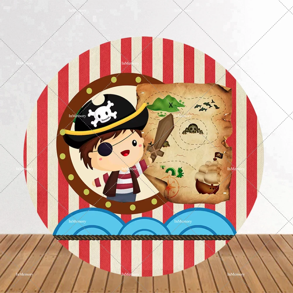 Photography Mapped - Round Circle Pirates Theme Boys Birthday
