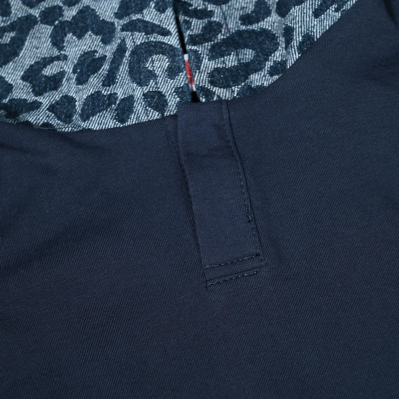 Blue Leopard Denim Children Set Long Sleeve Top Shirt Outfit Denim Washed Cotton/Spandex Dress Leopard Hoodie and Raw Edge Patch