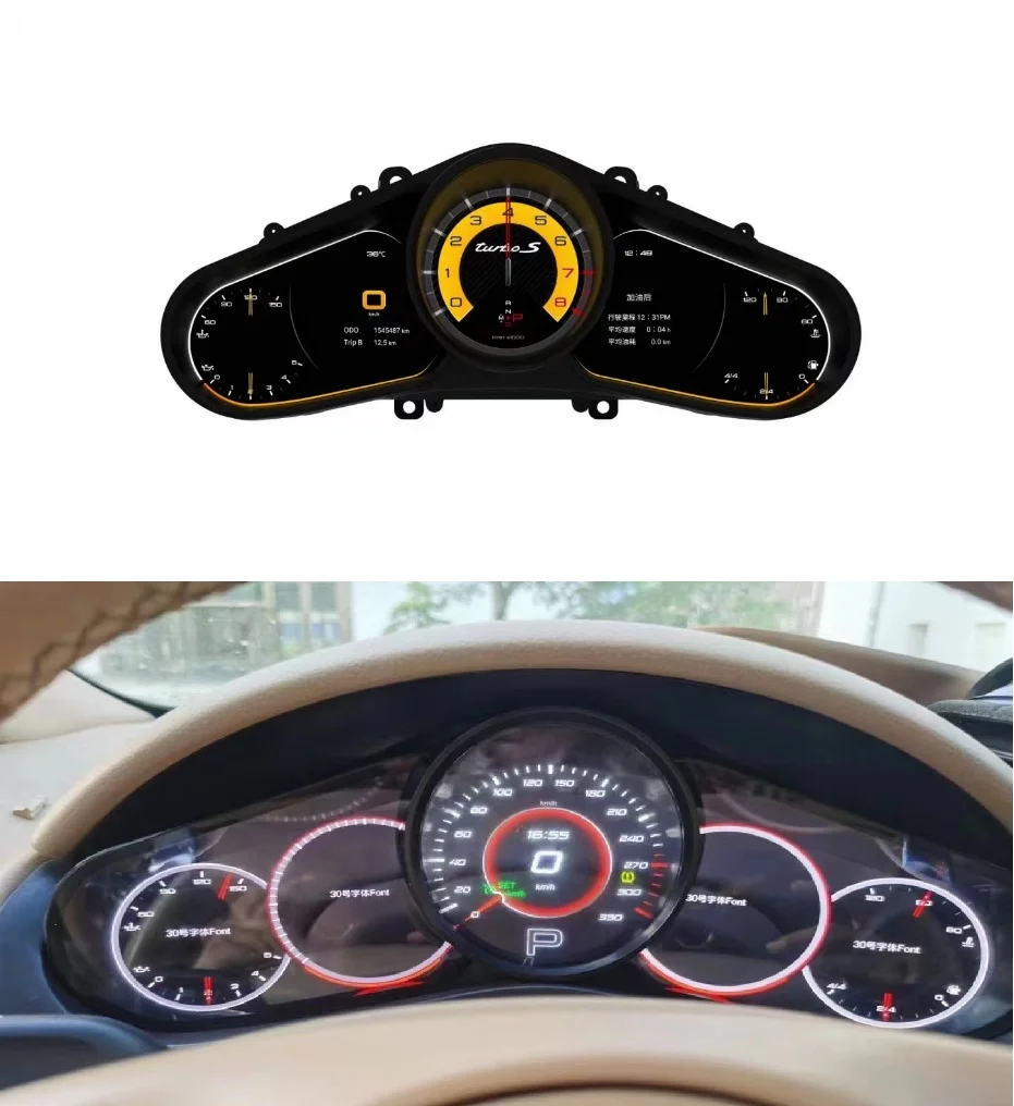 

1920*720 LCD Dashboard Panel Virtual Instrument Cluster LCD Speedometer For anamera 2010-2015 car odometer