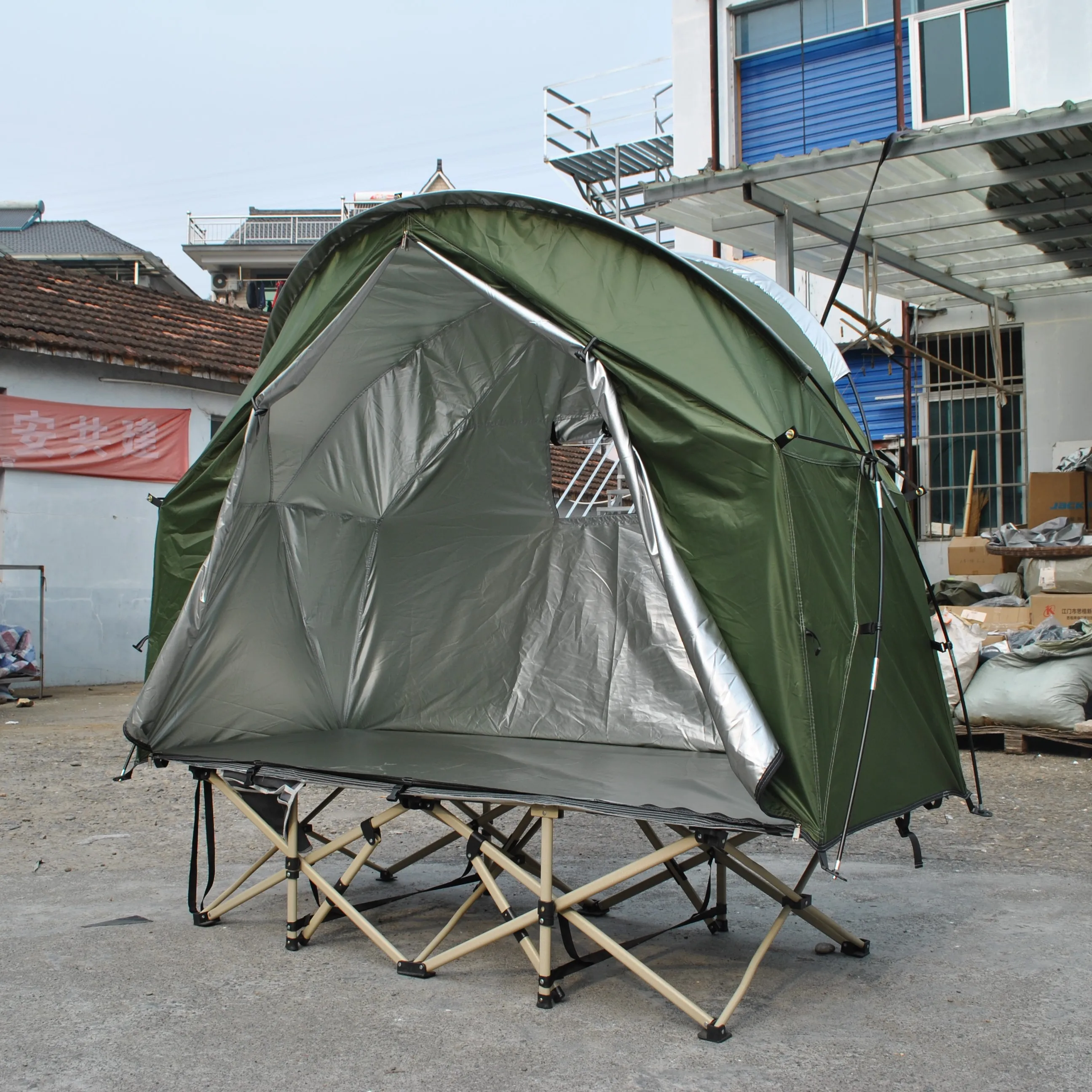 Solo Durable Camping Cot Tent with Waterproof Warm Features 4000mm Lightweight Design - exclude bed