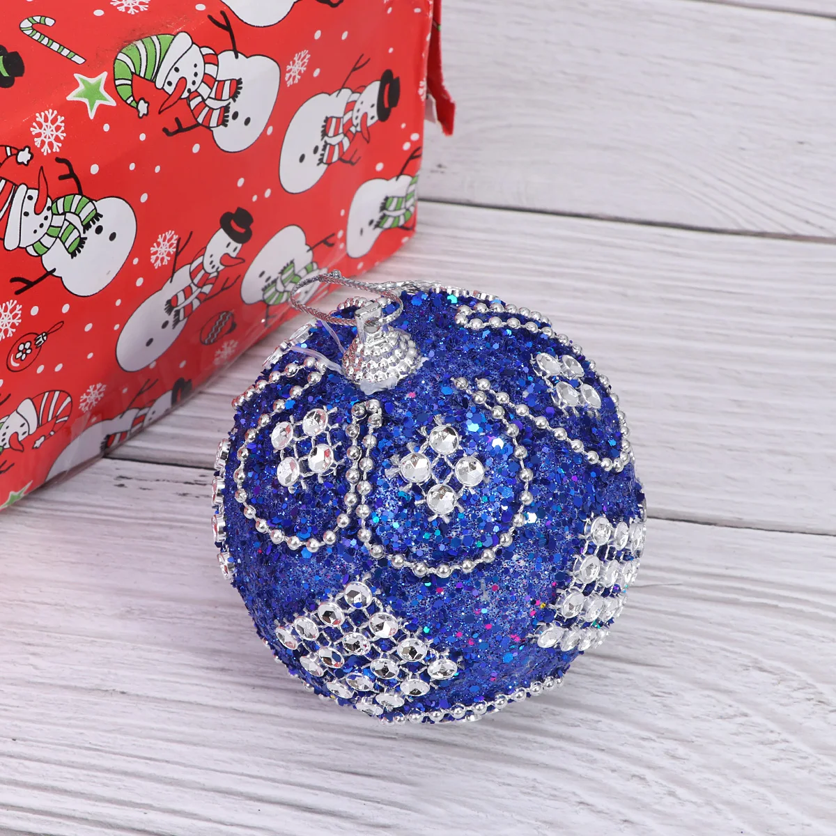

3 Pcs Xmas Ornaments Christmas Ball Pendant Shatterproof Tree Balls Hanging Green Blue for Decorations