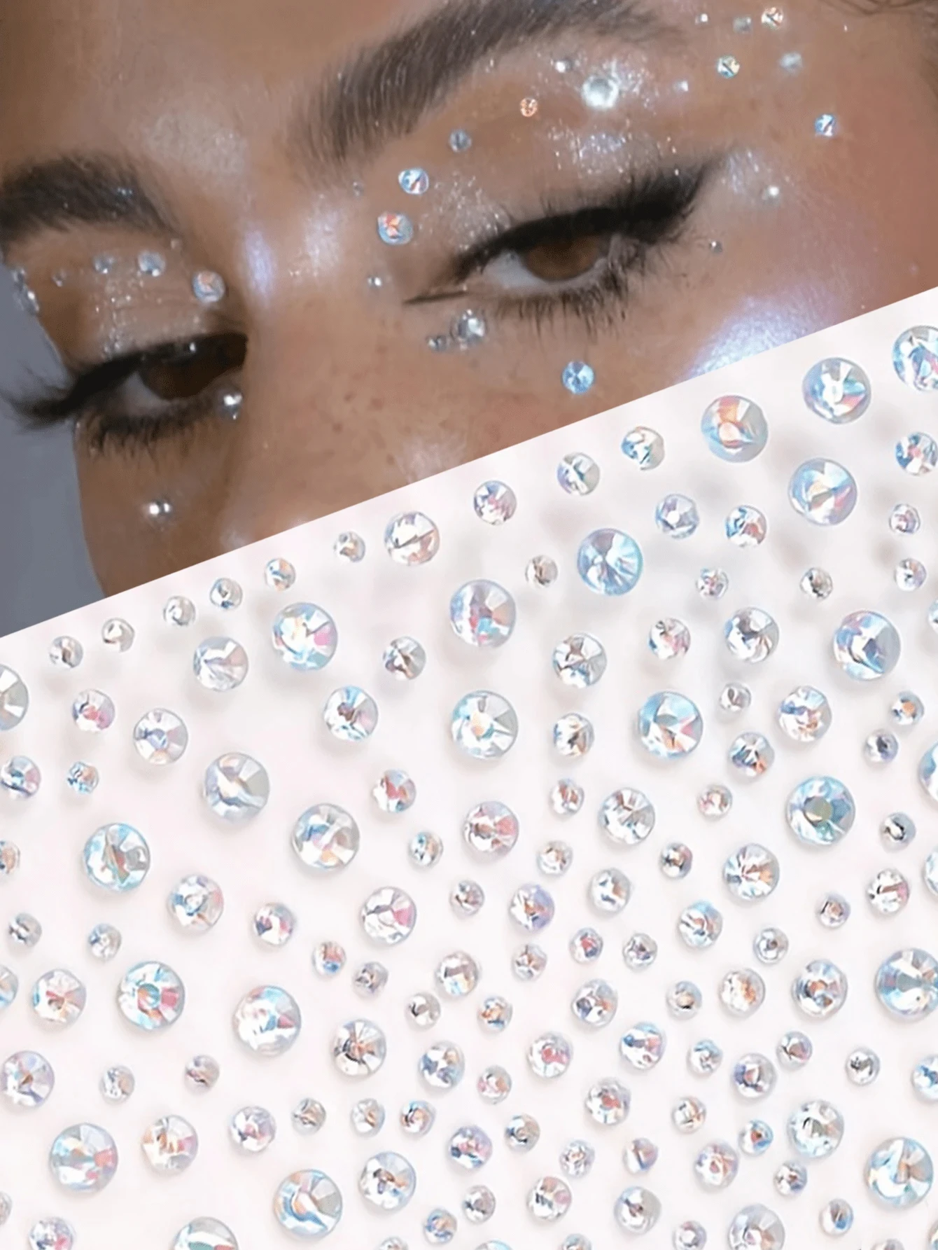 1/2/3 قطعة الذهب الوجه الأحجار الكريمة بريق الجسم بريق ستيريو جوهرة ملصقات الهذيان اكسسوارات ماكياج حجر الراين ملصقات لمهرجان الموسيقى