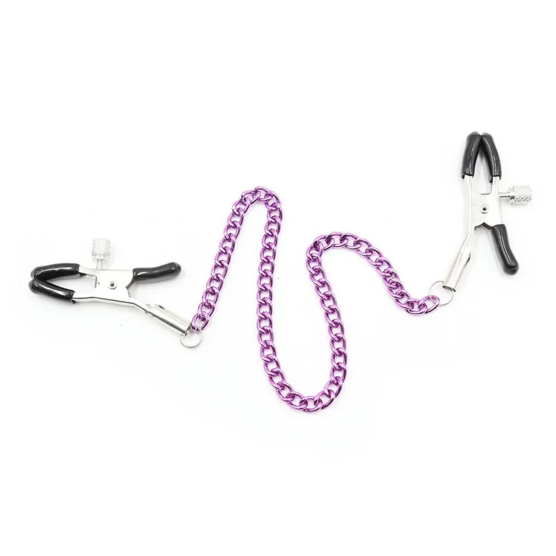 Metal Chain Nipple Milk Clips Breast Massage Clamps Adult Flirting Teasing Erotic Gadgets Bdsm Slave Sex Toys For Couples - Image 2