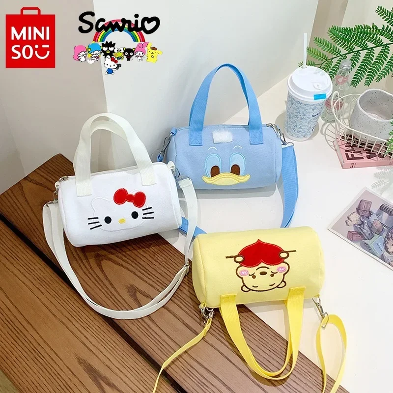 

Miniso 2025 Children's Crossbody Bag Fashion High Quality Women's Crossbody Bag Cartoon Solid Color Versatile Mobile Storage Bag