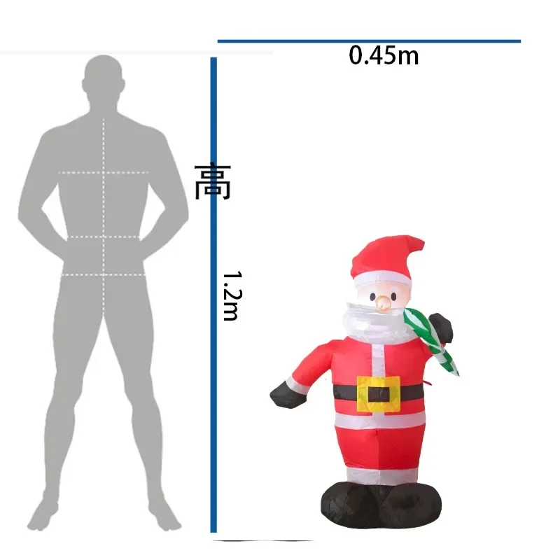 Christmas Decorations Event Venue Layout Props Snowman Penguin Santa Model Christmas Inflatable Penguin Model Outdoor Party