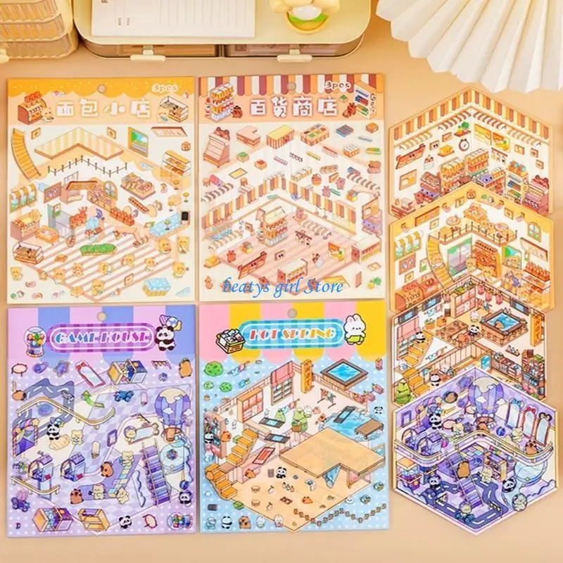 

C7AB Miniature Simulation Scaine Sticker Sticker для скрапбукинга.