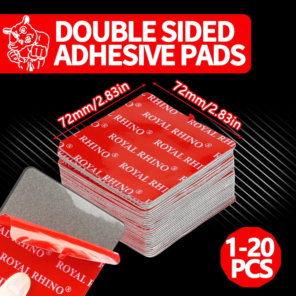 ROYAL RHINO 72*72mm Strong Double Sided Adhesive Tape Heavy Duty Acrylic Foam Sticker for Car Home Use High-Temperature Resistan