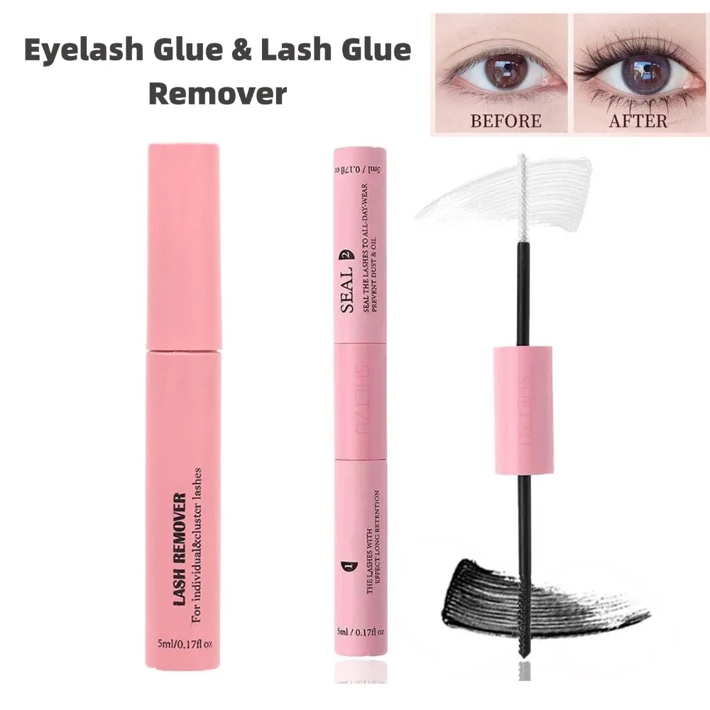 2-in-1 Bond & Seal Wimpernkleber und Wimpernkleberentferner DIY Wasserfester Wimpernverlängerungskleber Make-up-Tools