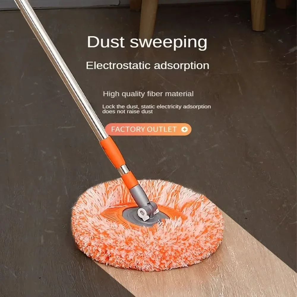 Rotatable Sunflower Household Removable High-rise Cleaning Supplies Round Cleaning Mop with Extension Pole for Wall Ceiling