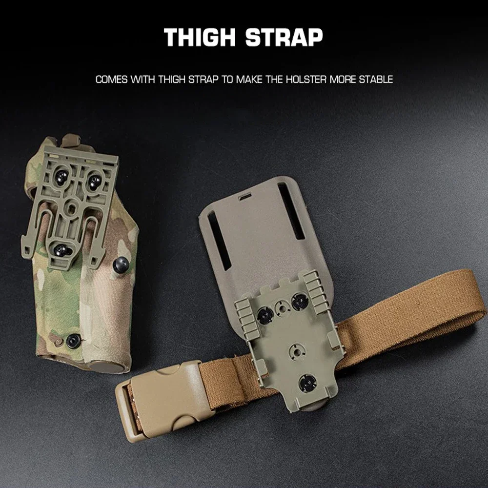 

6354DO Tactical Pistol Holster for Glock 17/19 with X300/X300U Flashlight Airsoft -832 ALS Quick Release Leggings Holster