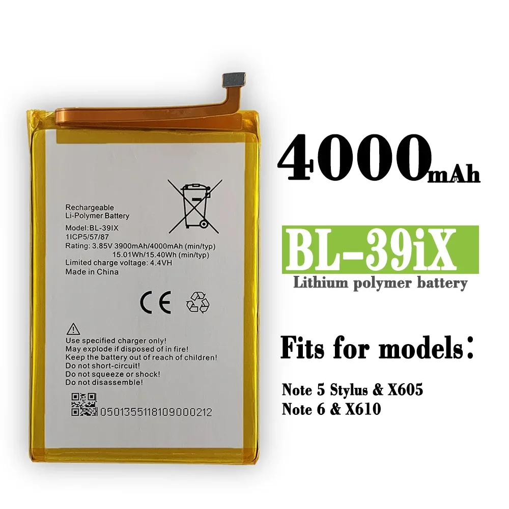 BL-39iX High Quality Replacement Battery For Infinix X605 Note 5 Pro X610 Note 6 Mobile Phone Built-in New Battery