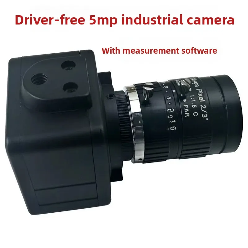 5MP HD USB Plug-and-Play Industrial Camera, High-Speed Color Machine Vision Microscope Camera