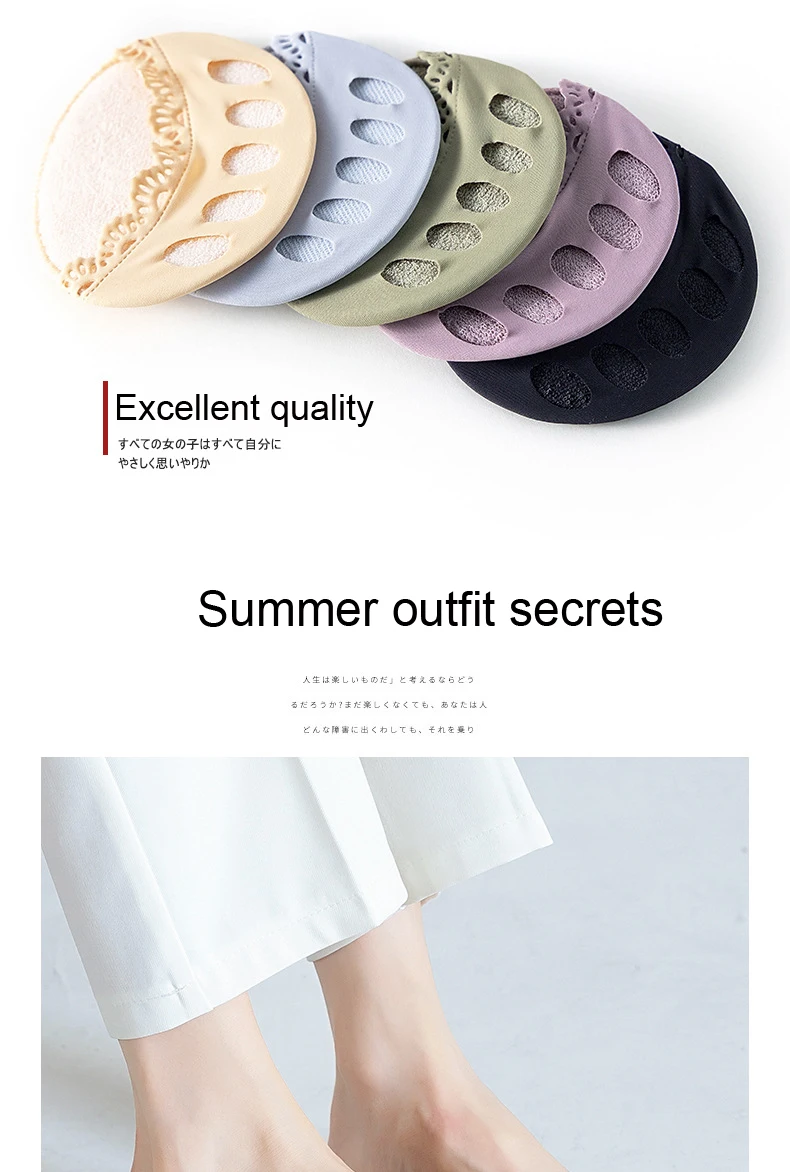 Einlegesohlen für High Heels, Halbschuhe, Fünf-Finger-Vorfußpolster für Damen, zur Behandlung von Hornhaut, Hühneraugen und Fußschmerzen, unsichtbare Sockeneinlagen. – Detail 9