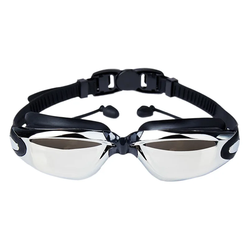 2024 Swimming Goggles Men Women Swimming Glasses One-piece Earplugs Electroplating Boy Girl Swimming Eyepieces Accessories