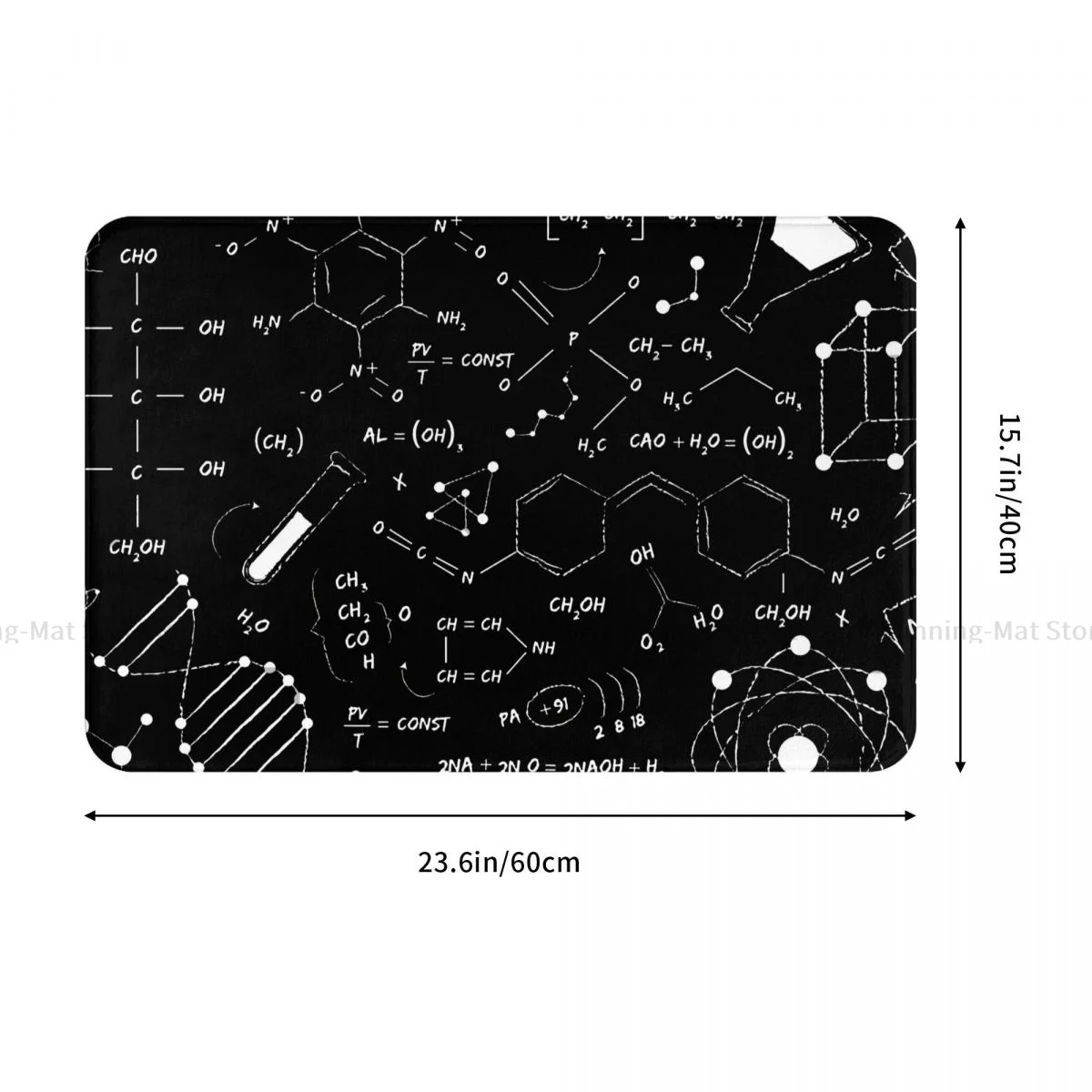 Zodiac Star Bathroom Non-Slip Carpet Science Black Board Chemistry Bedroom Mat Entrance Door Doormat Floor Decoration Rug