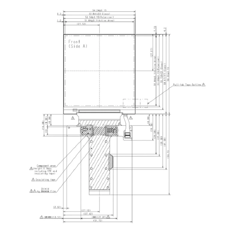 

JDI LPM029M483B, 2,9 дюйма, разрешение 2160 × 2160, 51-контактная ЖК-панель, MIPI интерфейс, TFT ЖК-дисплей для HMD AR VR