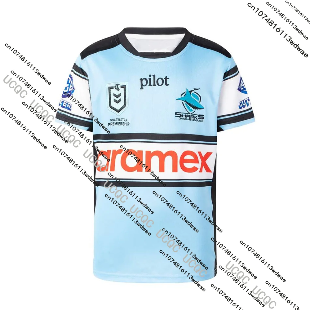 

2026 Latest NRL Summer Australian Cronulla-Sutherland Sharks Football New Home Jersey Training Quick-dry Rugby Adult T-shirt