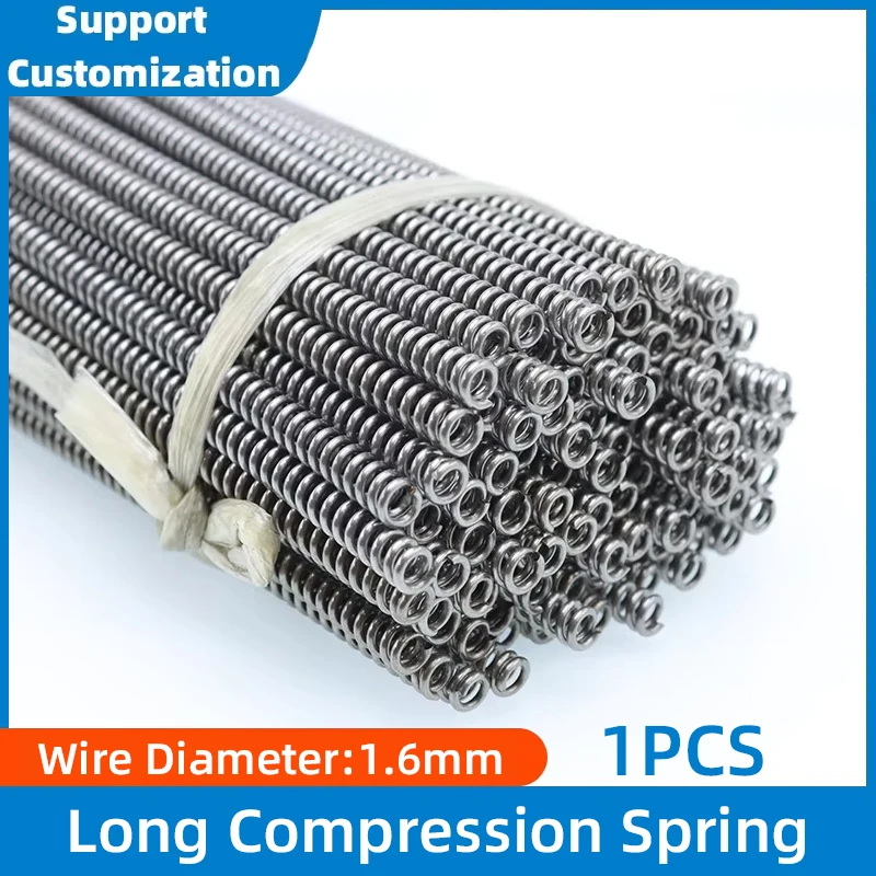 1PCS Machinery Coil Springs Compression Spring Extended Extra Long Pressure Spring Wire Diameter 1.6mm OD 12mm-25mm Length 305mm