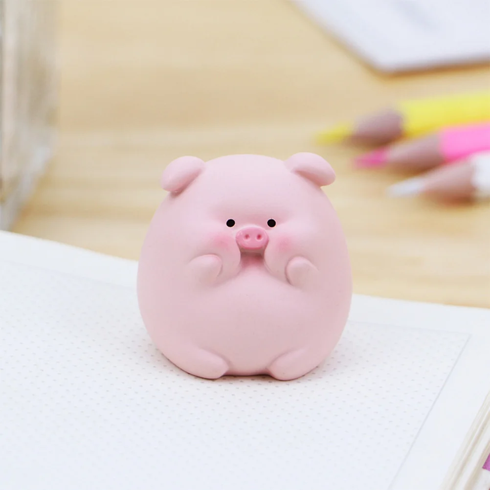 

4Pcs Cartoon Piggy Desktop Resin Statue Decoration Miniature Cute Small Pig Sculpture Office Table Ornament Miniature Pig Toys