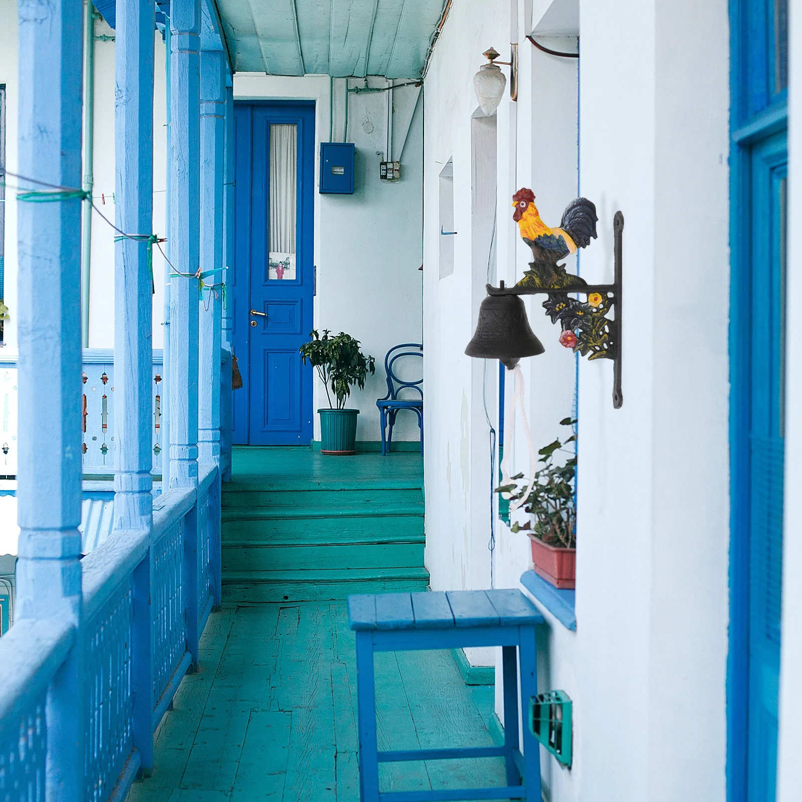 

1pcs Metal Rooster Doorbell Iron Wall Mounted Bell For Garden Front Porch Yard Housewarming Gift Decorative Door Bell