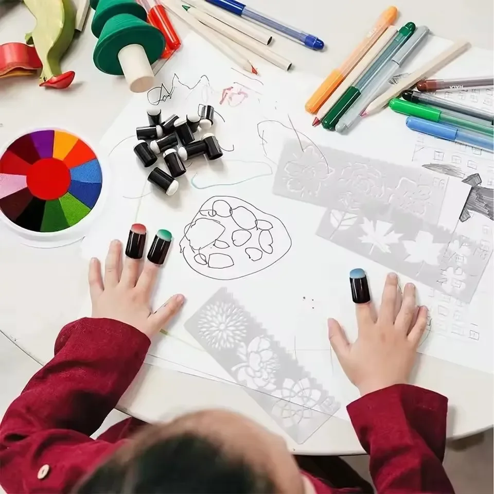 Esponja para pintar con los dedos, 10 Uds., espuma más esponjosa, aplicación de tinta, tiza, tinción, pintura artesanal, conjunt