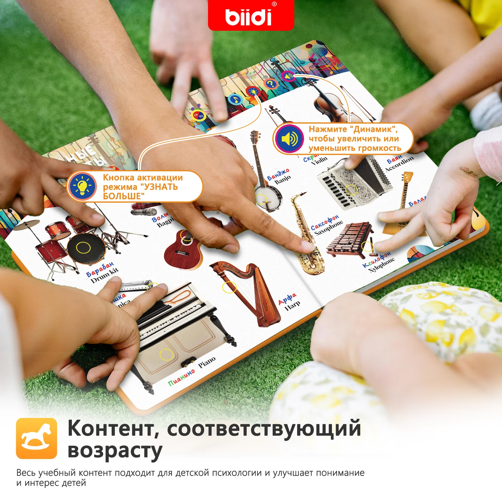 Russian-English Talking Book The World Around You Sound Book for Children Teenagers Montessori Learning E-Book Interactive Toys