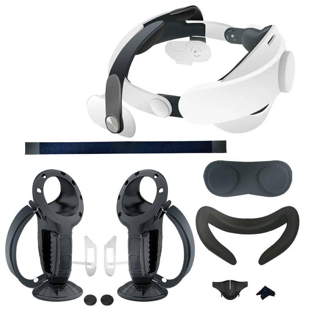 

VR accessory set for Quest 3 leather cushion pressure reducing and weight reducing wearing silicone face mask blackout nose lens