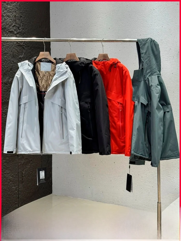 

Thiened aphene Hooded Cotton Jaet Men's Outdoor Autumn Winter Lightweight Functional Coat Stand Fit Zipper Decoration