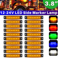 20PCS 12V-24V Led Side Marker Indicator Car Lights Front Rear for Trucks Cab RV Trailer Amber/Red/White/Green/Blue