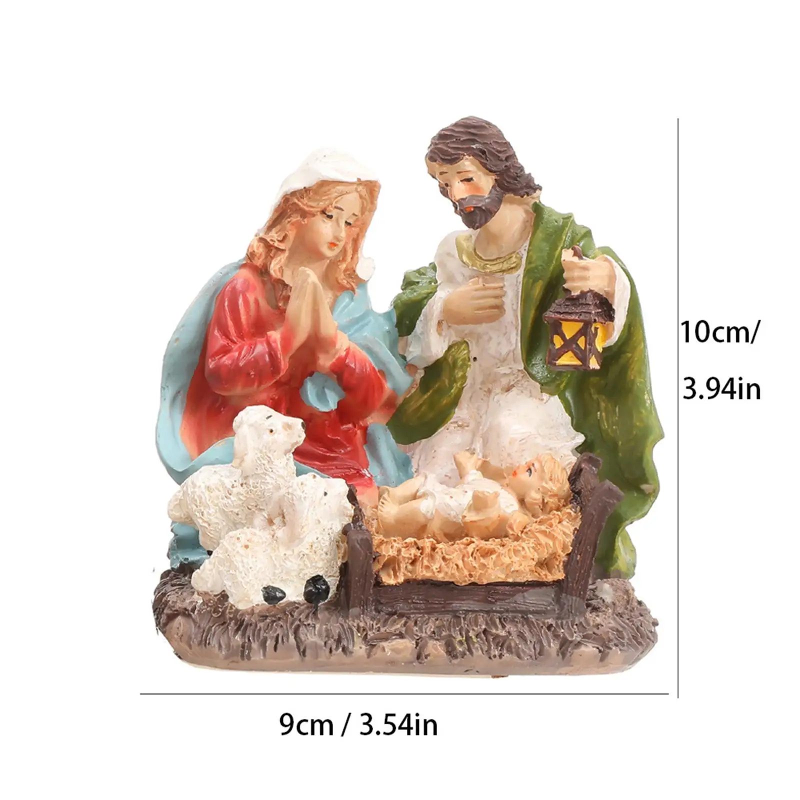 Nativity Scene Jesus Birth Figurine Handcrafted Home Decor Sculpture
