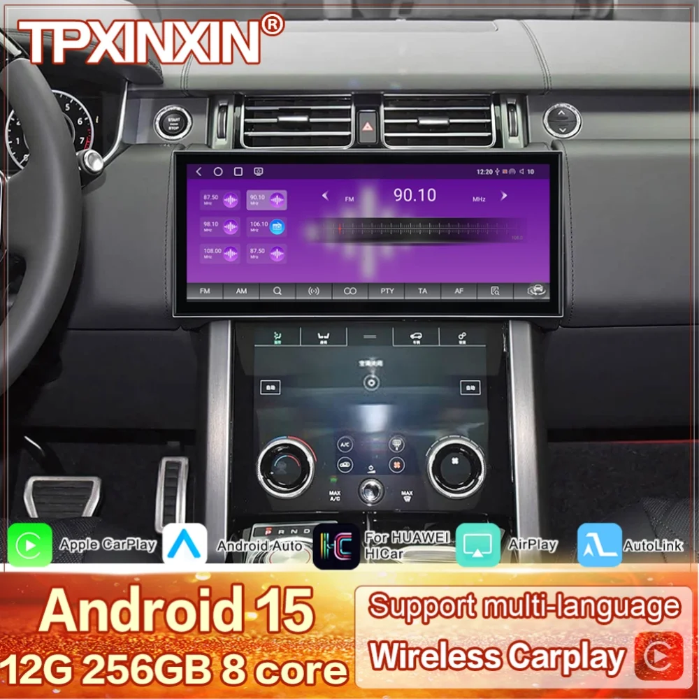 

15,8-дюймовый мультимедийный Android 15 автомагнитола с GPS-навигацией и аудиосистемой для Range Rover Vogue 2018-2022 годов выпуска