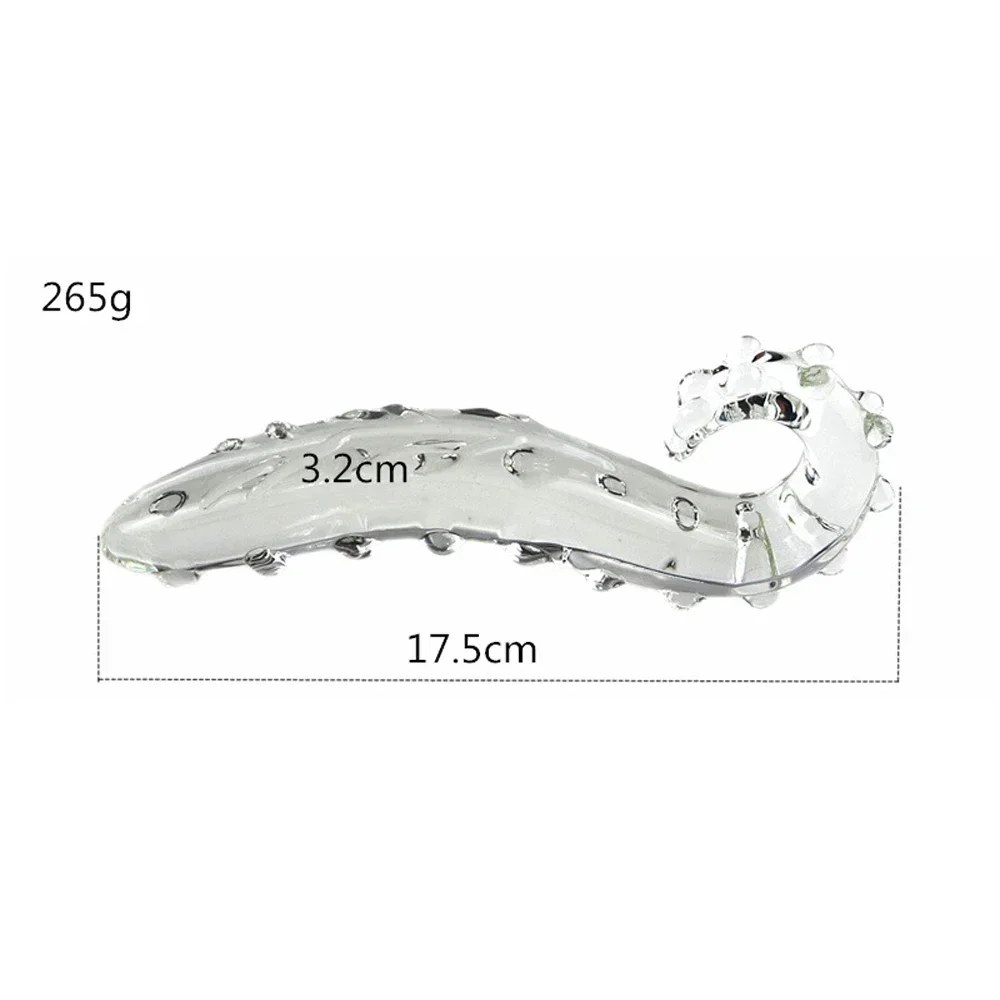 ピンクの海馬型ガラスディルド、リアルなディルド、大人のおもちゃ、ロングバットプラグ、女性用セックストイ、ガラス製アナルプラグ、大人のおもちゃ