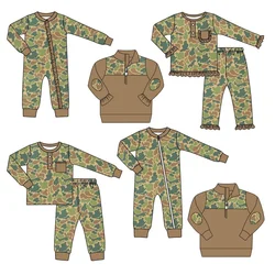 Toddler Baby Clothes Kids Girls Clothes Boys Outfits Sets Camouflage Long Sleeve Long Pants Sets Rompers Jumpsuits