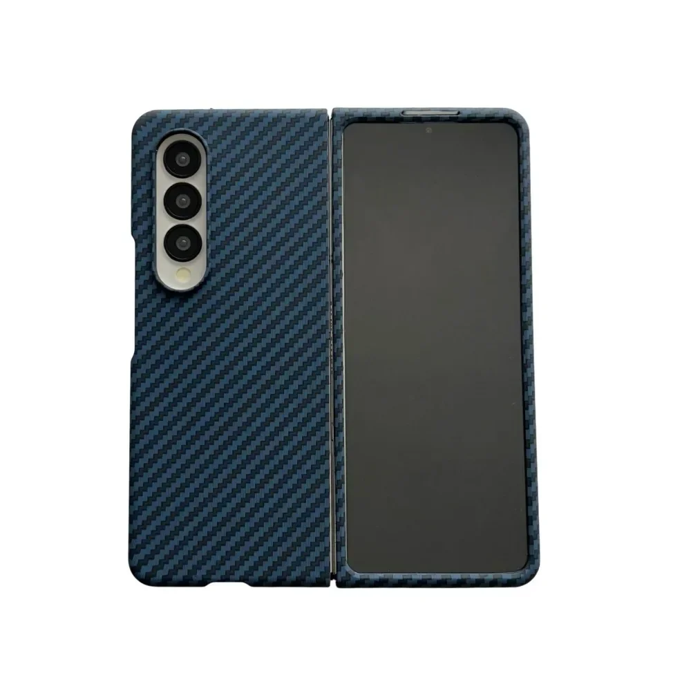 Custodia per telefono magnetica ultrasottile in fibra di carbonio per Samsung Galaxy Z Fold7 6 5 4 3 Schermo di ricarica wireless Proteggi la copertura antiurto