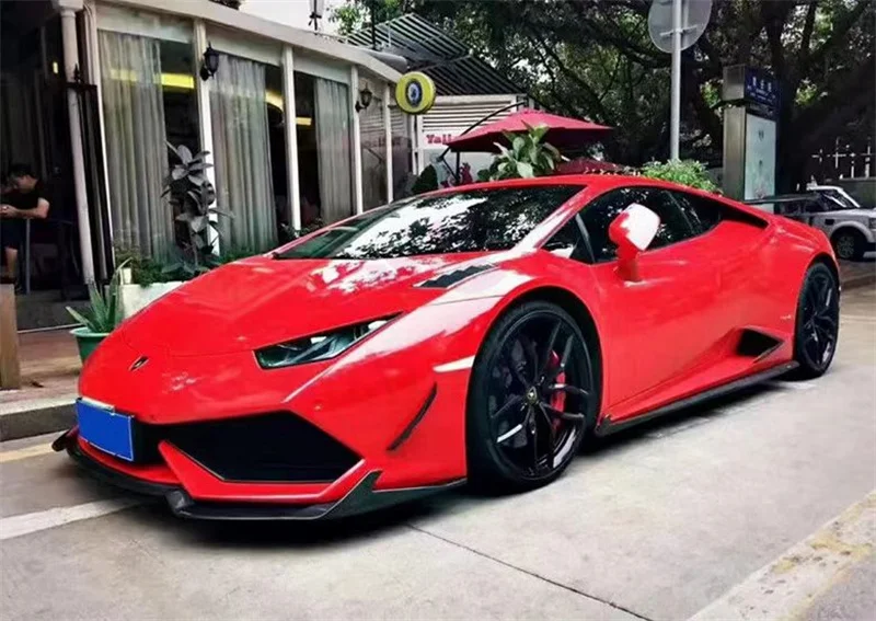 تستخدم لامبورغيني هوراكان LP580 LP610 RZ نمط ألياف الكربون مزورة نمط الجبهة الشفة المصد الأمامي حافة طقم الجسم