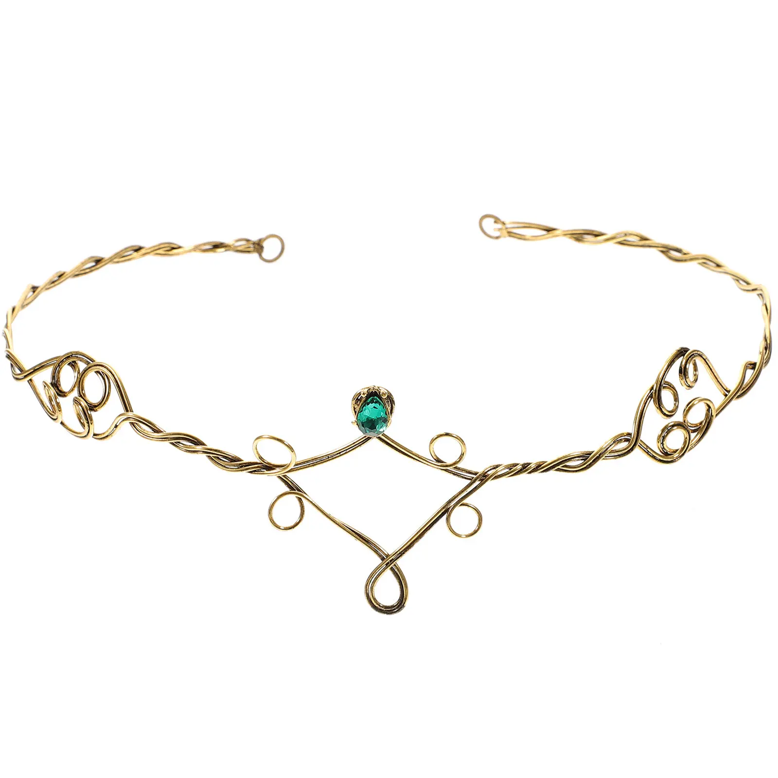 

Womens Vintage Gold Metal Headband Compact Stylish Bridal Hair Band for Wedding Birthday Anniversary Hair Accessories for Brides