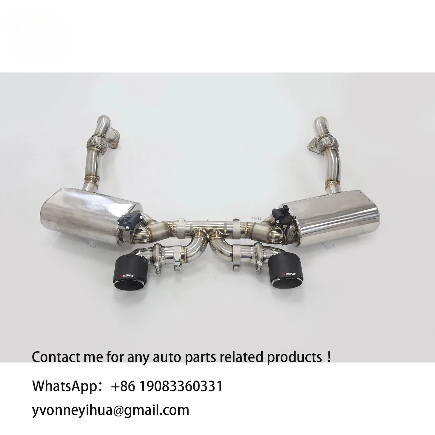 Exhaust Catback For Porsche 981 3.4 Cayman Boxster Update Porsche GT4 Exhaust System With Muffler Valve