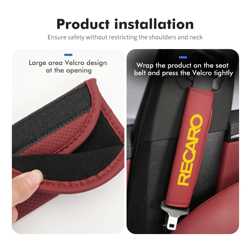 Car Selt Belt Soft Shoulder Protection Cover Accessories For Recaro nan