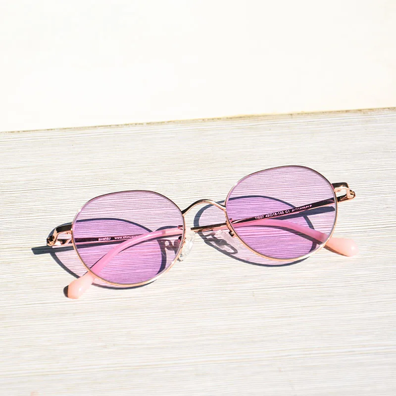 SHINU photochromic myopia glasses for women titanium glasses frame