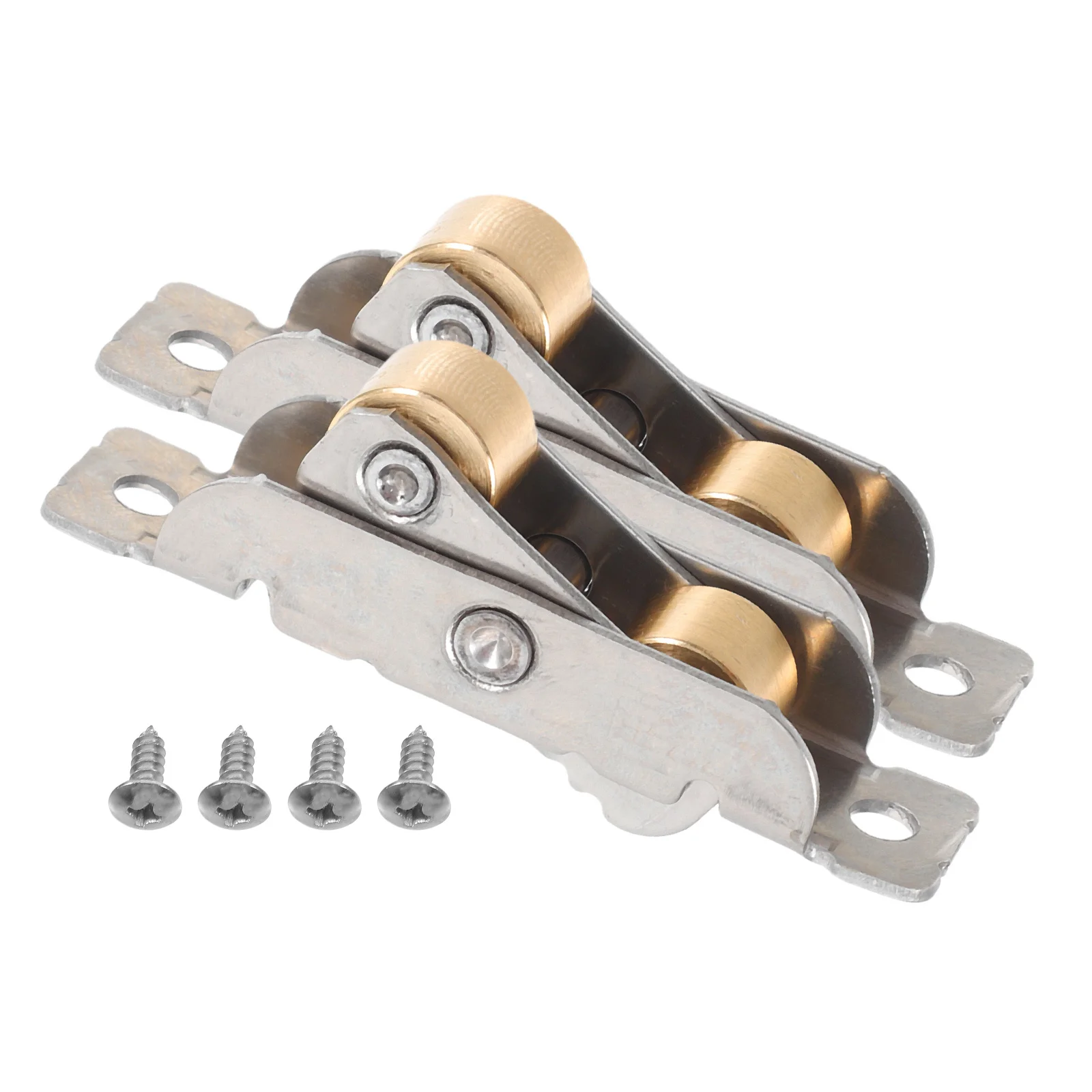 

2Pcs Sliding Door Rollers Plastic Steel Heavy Duty Quiet Steel Wheels for Glass Sliding Doors Push Pull Window Track Replacement