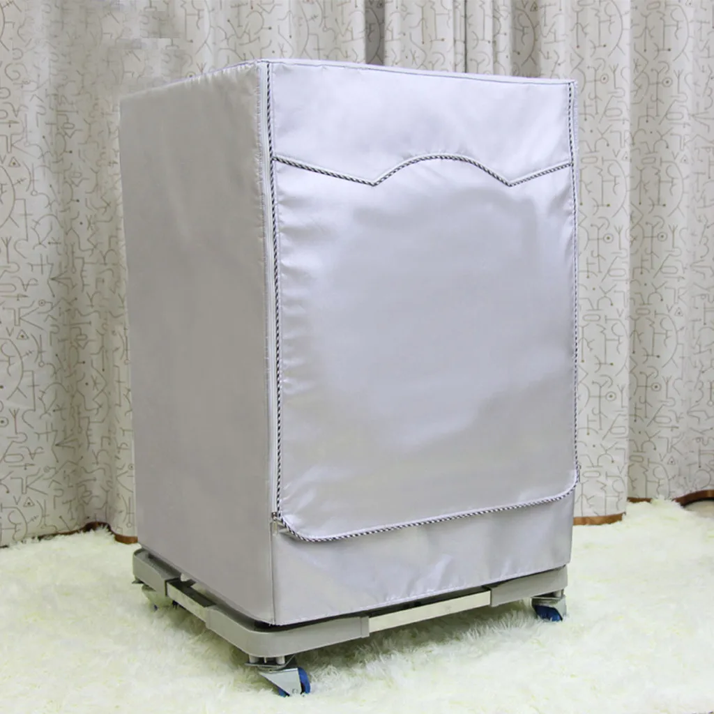 Outdoor Washing Machine Cover Waterproof And  Outdoor Sunscreen Laundry Dryer Cover Sunscreen Laundry Silver Coating Dustproof