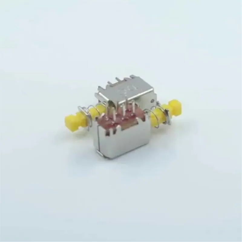 10PCS PS-22E05 6pins Yellow A03 Straight key switch Push button power switch without fixed foot