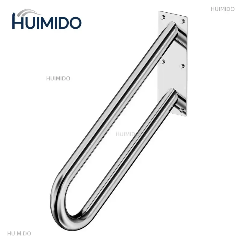 Wall Mounted Handrails U-Shaped Stainless Steel Handrail for Outdoor Steps Black Finished Hand Railings for Porch Steps Stairs