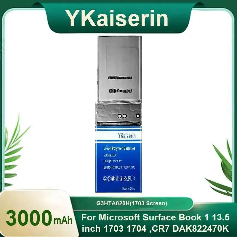 

3000Mah For Microsoft Surface Book 1 13.5 Inch 1703 1704 ,CR7 DAK822470K High Performance G3HTA020H Screen Tablet Battery