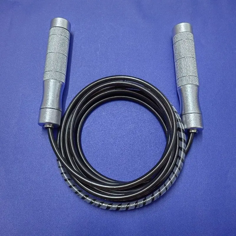 Alloy Jump Ropes 6mm Rubber Coated Steel Wire Ropes for Middle School Examination, for Fitness Weight Loss and Adjustable Length