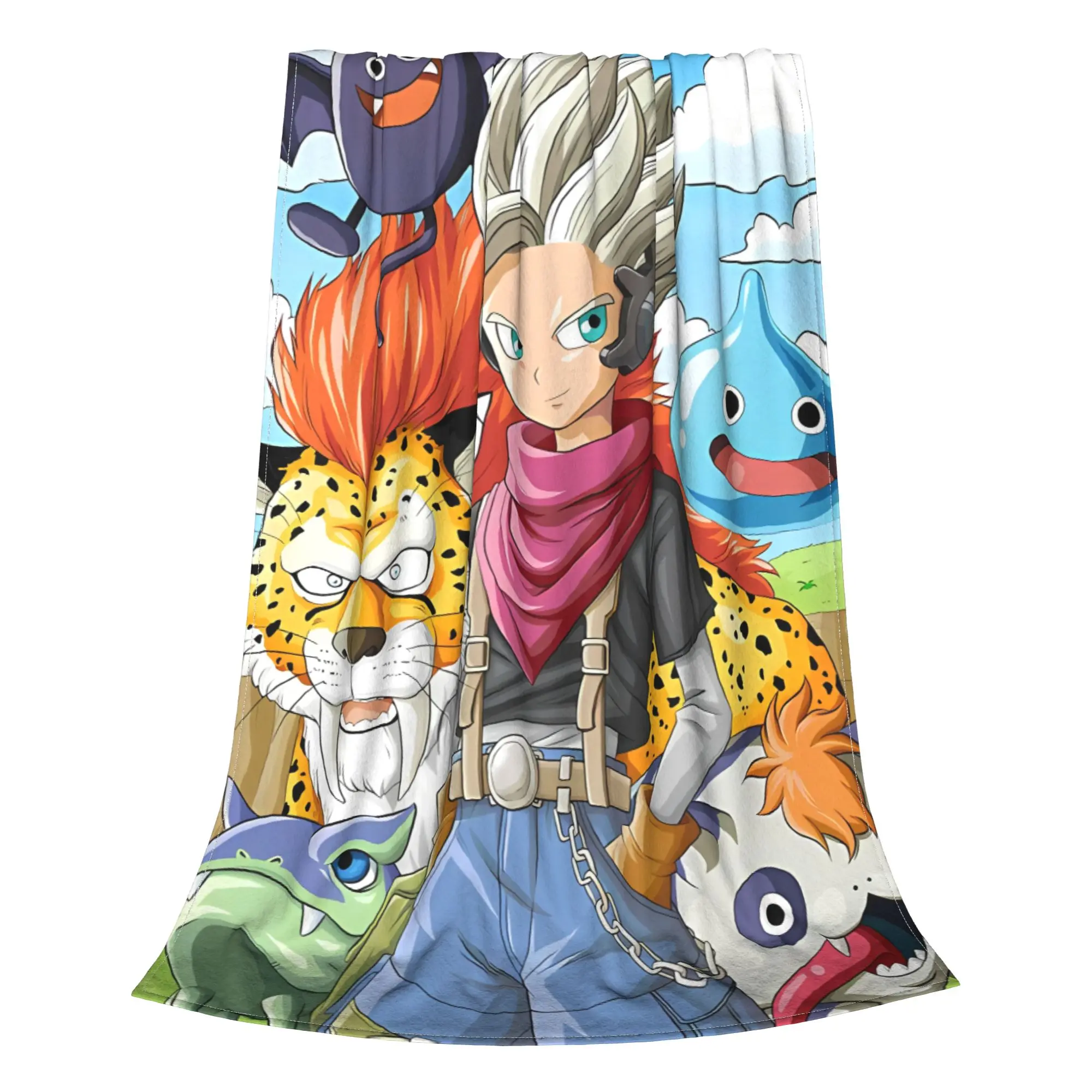 1PC Home Cutecore Adventurer Group  Dragon Quest Blanket Super Cosy Plush Home Living Room Sofa Halloween