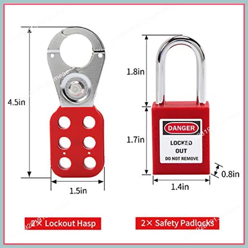 N94R Ckout Tagout Locks Set -Lock Out Tag Out Safetypadlocks Set For Electrical Lock Out Tag Out Station
