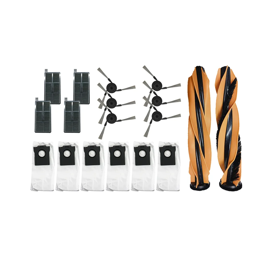 

Replacement Parts Kit for Mova Z60 Standalone Robot Vacuum 2 Main Brushes 6 Side Brushes 4 Filters 6 Dust Bags