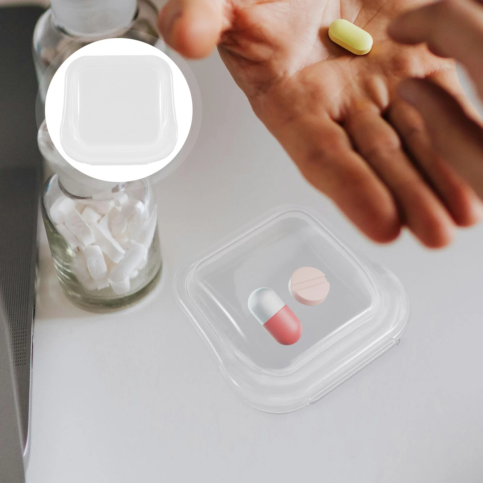 

Portable Pill Bag Medicine Bags for Travel Reusable Silicone Pouches Tablet Holder Silica Gel