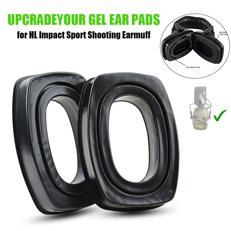 1Pair Gel Ear Pads for Howard Leight Impact Sport Electronic Shooting Earmuff Hunting Hearing Protection Tactical Headset